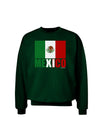 Mexican Flag - Mexico Text Adult Dark Sweatshirt by TooLoud-Sweatshirts-TooLoud-Deep-Forest-Green-Small-Davson Sales