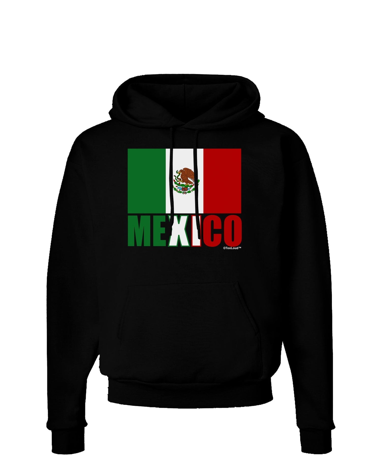 Mexican Flag - Mexico Text Dark Hoodie Sweatshirt by TooLoud-Hoodie-TooLoud-Black-Small-Davson Sales