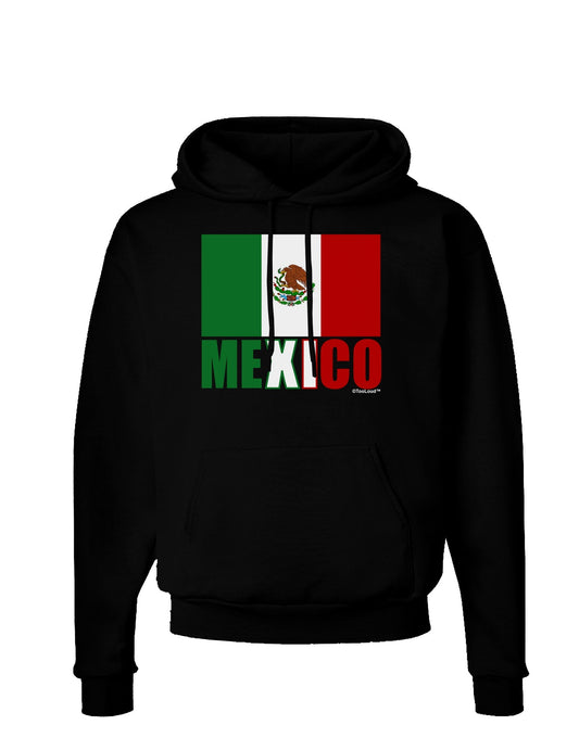 Mexican Flag - Mexico Text Dark Hoodie Sweatshirt by TooLoud-Hoodie-TooLoud-Black-Small-Davson Sales