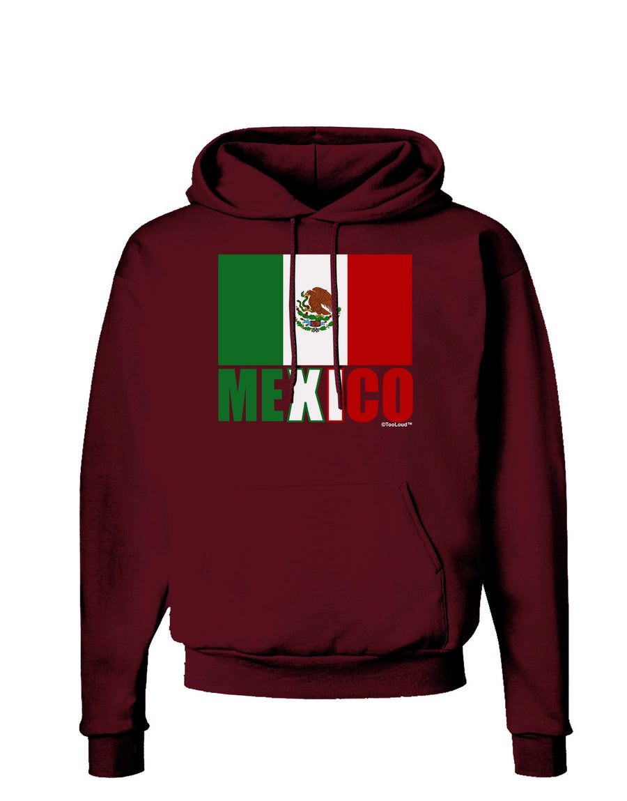 Mexican Flag - Mexico Text Dark Hoodie Sweatshirt by TooLoud-Hoodie-TooLoud-Black-Small-Davson Sales