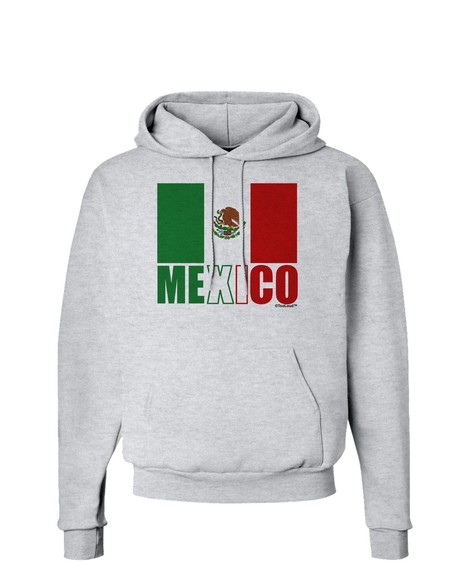 Mexican Flag - Mexico Text Hoodie Sweatshirt by TooLoud-Hoodie-TooLoud-AshGray-Small-Davson Sales