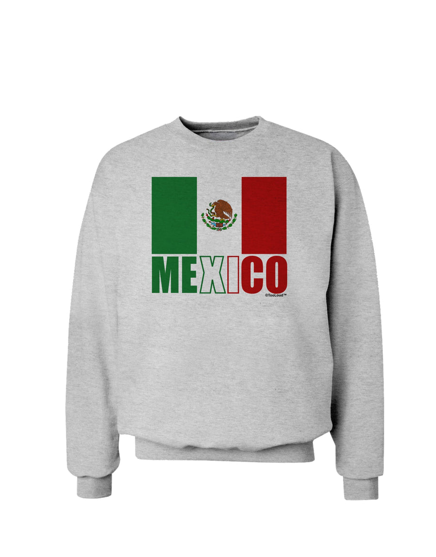 Mexican Flag - Mexico Text Sweatshirt by TooLoud-Sweatshirts-TooLoud-White-Small-Davson Sales