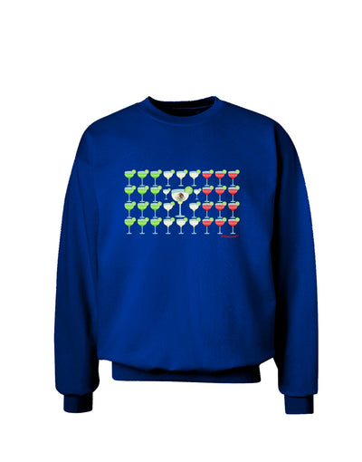 Mexican Flag of Margaritas Adult Dark Sweatshirt by TooLoud-Sweatshirts-TooLoud-Deep-Royal-Blue-Small-Davson Sales