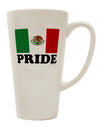 Mexican Heritage - Authentic Mexican Flag 16 Ounce Conical Latte Coffee Mug by TooLoud-Conical Latte Mug-TooLoud-White-Davson Sales