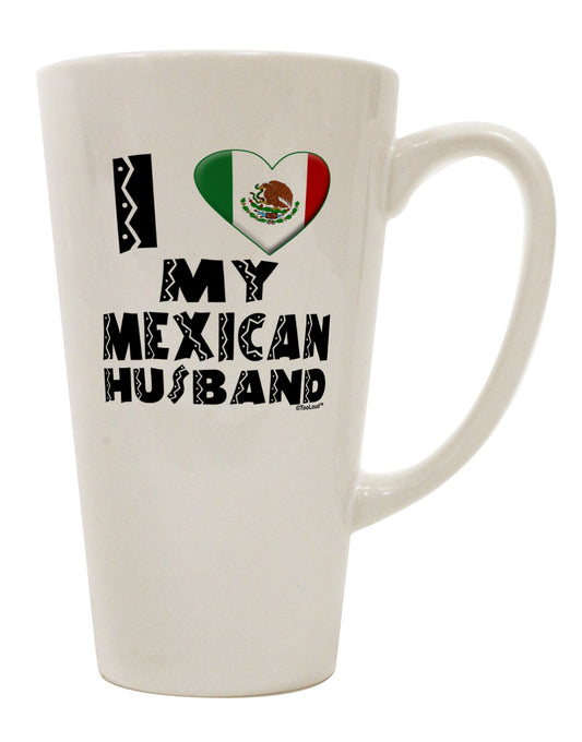 Mexican-Inspired Conical Latte Coffee Mug for Proud Husbands - TooLoud-Conical Latte Mug-TooLoud-White-Davson Sales