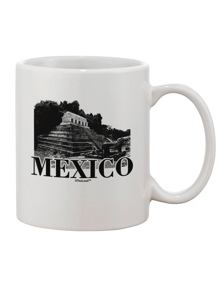 Mexican-inspired Temple No 2 Printed 11 oz Coffee Mug - Crafted by a Drinkware Expert-11 OZ Coffee Mug-TooLoud-White-Davson Sales