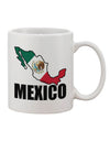 Mexican Pride Embodied - Exquisite Mexico Outline - Vibrant Mexican Flag - Captivating Mexico Text Printed 11 oz Coffee Mug by TooLoud-11 OZ Coffee Mug-TooLoud-White-Davson Sales