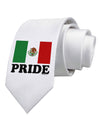 Mexican Pride - Mexican Flag Printed White Necktie by TooLoud