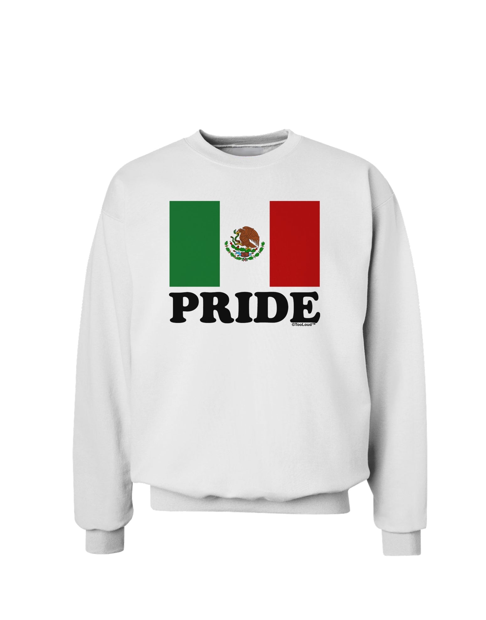 Mexican Pride - Mexican Flag Sweatshirt by TooLoud-Sweatshirts-TooLoud-White-Small-Davson Sales