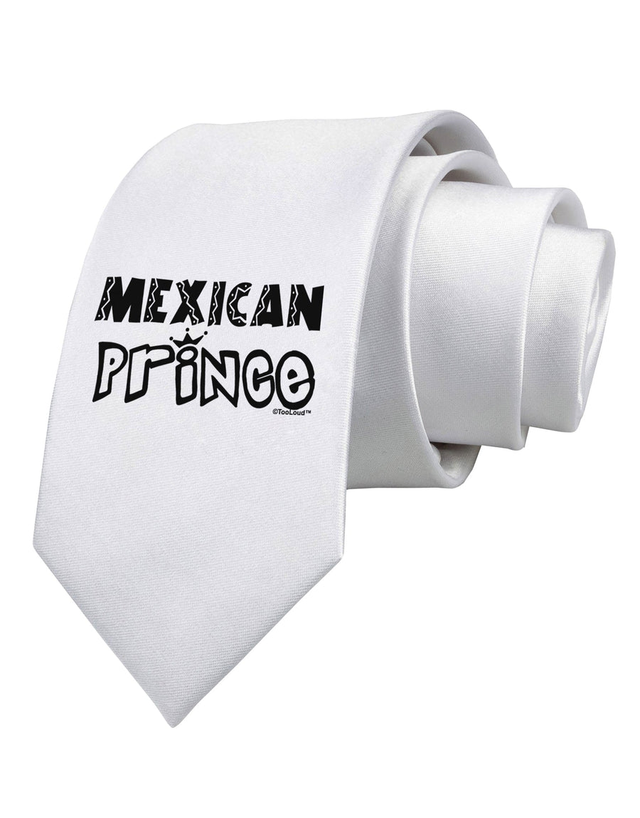 Mexican Prince - Cinco de Mayo Printed White Necktie by TooLoud