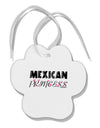 Mexican Princess - Cinco de Mayo Paw Print Shaped Ornament by TooLoud-Ornament-TooLoud-White-Davson Sales