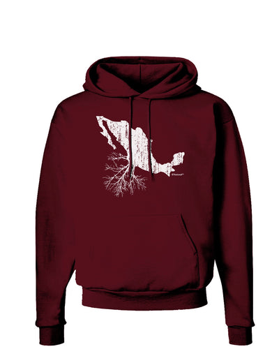 Mexican Roots Design - Distressed Dark Hoodie Sweatshirt by TooLoud-Hoodie-TooLoud-Maroon-Small-Davson Sales