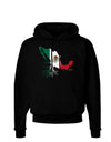 Mexican Roots - Mexico Outline Mexican Flag Dark Hoodie Sweatshirt by TooLoud-Hoodie-TooLoud-Black-Small-Davson Sales