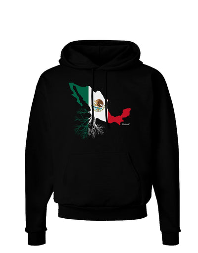 Mexican Roots - Mexico Outline Mexican Flag Dark Hoodie Sweatshirt by TooLoud-Hoodie-TooLoud-Black-Small-Davson Sales