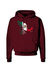 Mexican Roots - Mexico Outline Mexican Flag Dark Hoodie Sweatshirt by TooLoud-Hoodie-TooLoud-Maroon-Small-Davson Sales