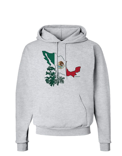 Mexican Roots - Mexico Outline Mexican Flag Hoodie Sweatshirt by TooLoud-Hoodie-TooLoud-AshGray-Small-Davson Sales