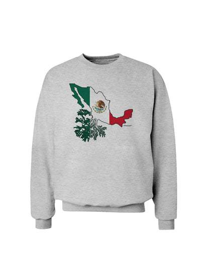 Mexican Roots - Mexico Outline Mexican Flag Sweatshirt by TooLoud-Sweatshirts-TooLoud-AshGray-Small-Davson Sales