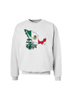 Mexican Roots - Mexico Outline Mexican Flag Sweatshirt by TooLoud-Sweatshirts-TooLoud-White-Small-Davson Sales