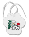 Mexico Eagle Symbol - Mexican Flag - Mexico Paw Print Shaped Ornament by TooLoud-Ornament-TooLoud-White-Davson Sales