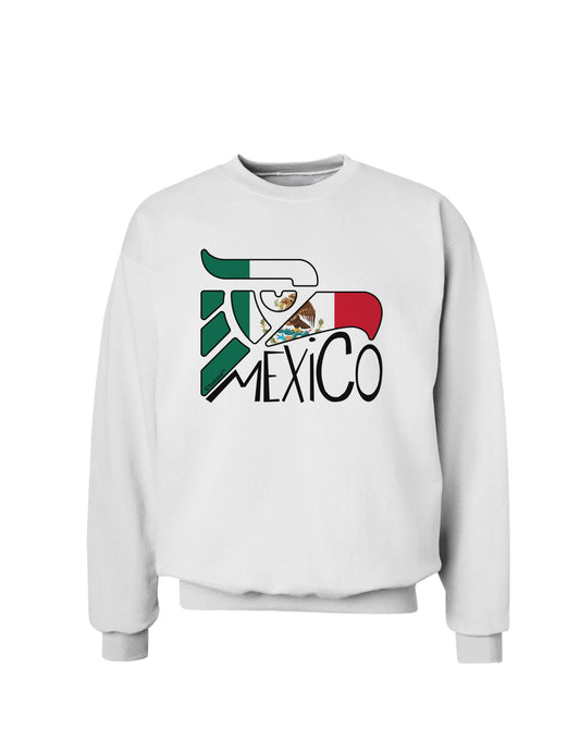 Mexico Eagle Symbol - Mexican Flag - Mexico Sweatshirt by TooLoud-Sweatshirts-TooLoud-White-Small-Davson Sales