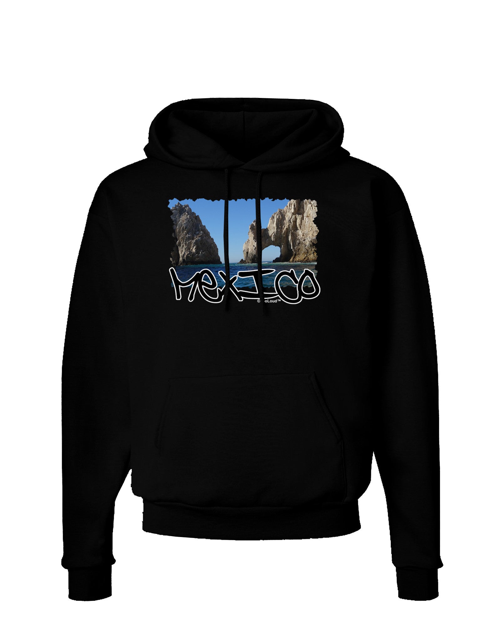 Mexico - Islands Cut-out Dark Hoodie Sweatshirt-Hoodie-TooLoud-Black-Small-Davson Sales