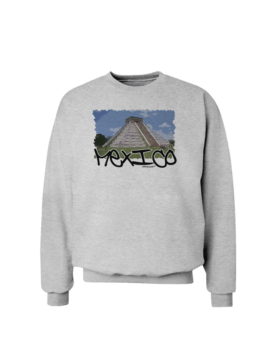 Mexico - Mayan Temple Cut-out Sweatshirt-Sweatshirts-TooLoud-White-Small-Davson Sales