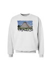 Mexico - Mayan Temple Cut-out Sweatshirt-Sweatshirts-TooLoud-White-Small-Davson Sales