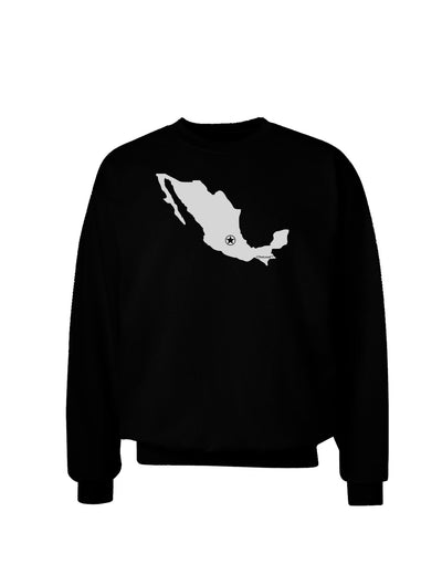 Mexico - Mexico City Star Adult Dark Sweatshirt-Sweatshirts-TooLoud-Black-Small-Davson Sales