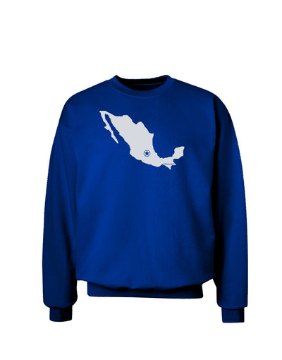 Mexico - Mexico City Star Adult Dark Sweatshirt-Sweatshirts-TooLoud-Deep-Royal-Blue-Small-Davson Sales