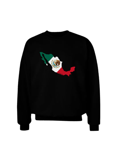 Mexico Outline - Mexican Flag Adult Dark Sweatshirt by TooLoud-Sweatshirts-TooLoud-Black-Small-Davson Sales