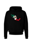 Mexico Outline - Mexican Flag Dark Hoodie Sweatshirt by TooLoud-Hoodie-TooLoud-Black-Small-Davson Sales