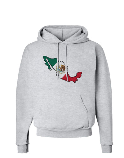 Mexico Outline - Mexican Flag Hoodie Sweatshirt by TooLoud-Hoodie-TooLoud-AshGray-Small-Davson Sales