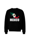 Mexico Outline - Mexican Flag - Mexico Text Adult Dark Sweatshirt by TooLoud-Sweatshirts-TooLoud-Black-Small-Davson Sales