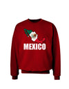 Mexico Outline - Mexican Flag - Mexico Text Adult Dark Sweatshirt by TooLoud-Sweatshirts-TooLoud-Deep-Red-Small-Davson Sales