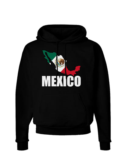 Mexico Outline - Mexican Flag - Mexico Text Dark Hoodie Sweatshirt by TooLoud-Hoodie-TooLoud-Black-Small-Davson Sales