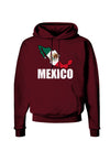 Mexico Outline - Mexican Flag - Mexico Text Dark Hoodie Sweatshirt by TooLoud-Hoodie-TooLoud-Maroon-Small-Davson Sales