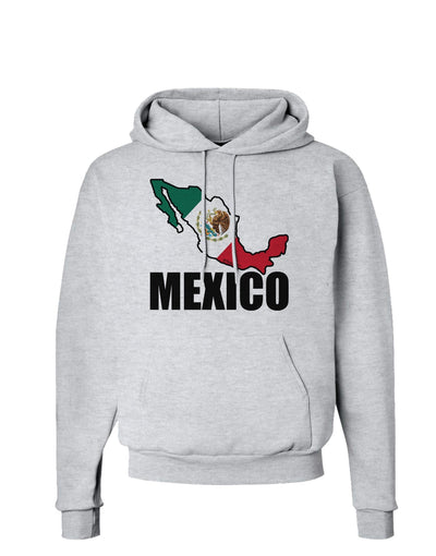 Mexico Outline - Mexican Flag - Mexico Text Hoodie Sweatshirt by TooLoud-Hoodie-TooLoud-AshGray-Small-Davson Sales