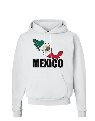 Mexico Outline - Mexican Flag - Mexico Text Hoodie Sweatshirt by TooLoud-Hoodie-TooLoud-White-Small-Davson Sales