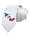 Mexico Outline - Mexican Flag Printed White Necktie by TooLoud