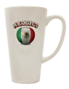 Mexico Soccer Ball Flag Conical Latte Coffee Mug - Expertly Crafted Drinkware TooLoud-Conical Latte Mug-TooLoud-White-Davson Sales