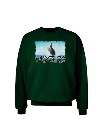 Mexico - Whale Watching Cut-out Adult Dark Sweatshirt-Sweatshirts-TooLoud-Deep-Forest-Green-Small-Davson Sales