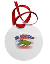 Mi Orgullo Coqui Circular Metal Ornament-Ornament-TooLoud-White-Davson Sales