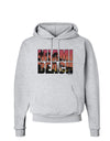 Miami Beach - Sunset Palm Trees Hoodie Sweatshirt by TooLoud-Hoodie-TooLoud-AshGray-Small-Davson Sales