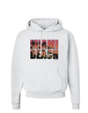 Miami Beach - Sunset Palm Trees Hoodie Sweatshirt by TooLoud-Hoodie-TooLoud-White-Small-Davson Sales