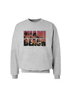 Miami Beach - Sunset Palm Trees Sweatshirt by TooLoud-Sweatshirts-TooLoud-AshGray-Small-Davson Sales