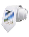 Miami Beach View Mirage Printed White Necktie