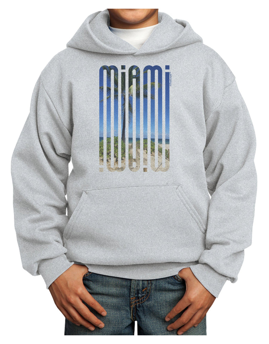 Miami Beach View Mirage Youth Hoodie Pullover Sweatshirt-Youth Hoodie-TooLoud-White-XS-Davson Sales