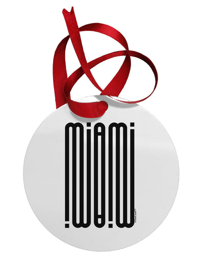 Miami Mirage Circular Metal Ornament-Ornament-TooLoud-White-Davson Sales