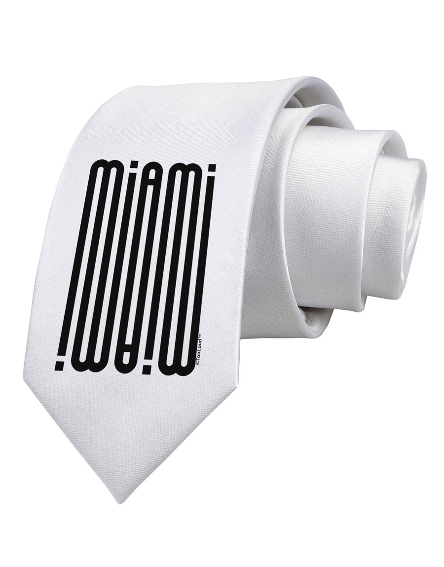 Miami Mirage Printed White Necktie