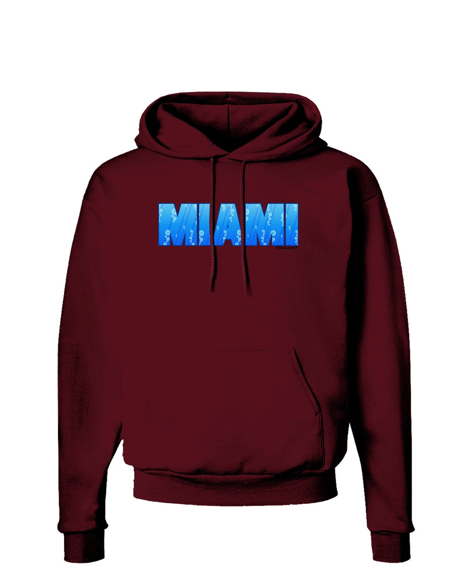 Miami Ocean Bubbles Dark Hoodie Sweatshirt by TooLoud-Hoodie-TooLoud-Black-Small-Davson Sales